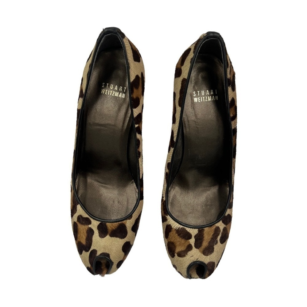 Stuart Weitzman Pipespy Leopard-Print Calf Hair P… - image 8